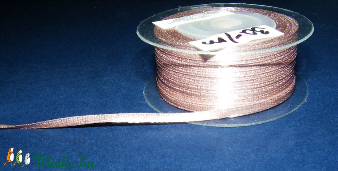 Szaténszalag (120. minta/1 m) - világosbarna - textil - Meska.hu Szaténszalag (120. minta/1 m) - világosbarna - textil - Meska.hu