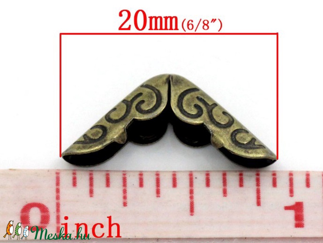 Fémsarok (5. minta/1 db) - 14x14 mm - csat, karika, zár - Meska.hu Fémsarok (5. minta/1 db) - 14x14 mm - csat, karika, zár - Meska.hu