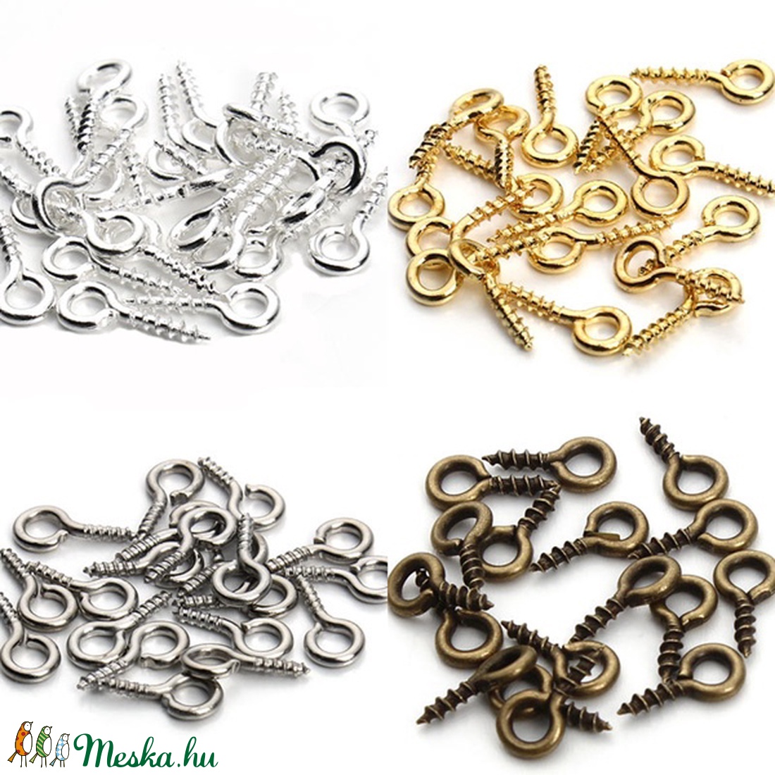 Szemes csavar (1061/H minta/20 db) - 3x22 mm - csat, karika, zár - Meska.hu Szemes csavar (1061/H minta/20 db) - 3x22 mm - csat, karika, zár - Meska.hu