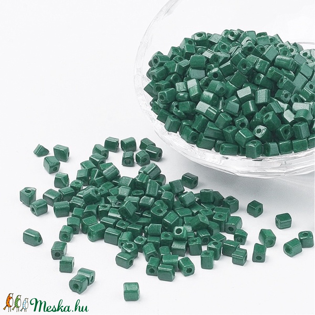 Szögletes gyöngy (31. minta/15 g) - gyöngyház sötétzöld - gyöngy, ékszerkellék - Meska.hu Szögletes gyöngy (31. minta/15 g) - gyöngyház sötétzöld - gyöngy, ékszerkellék - Meska.hu