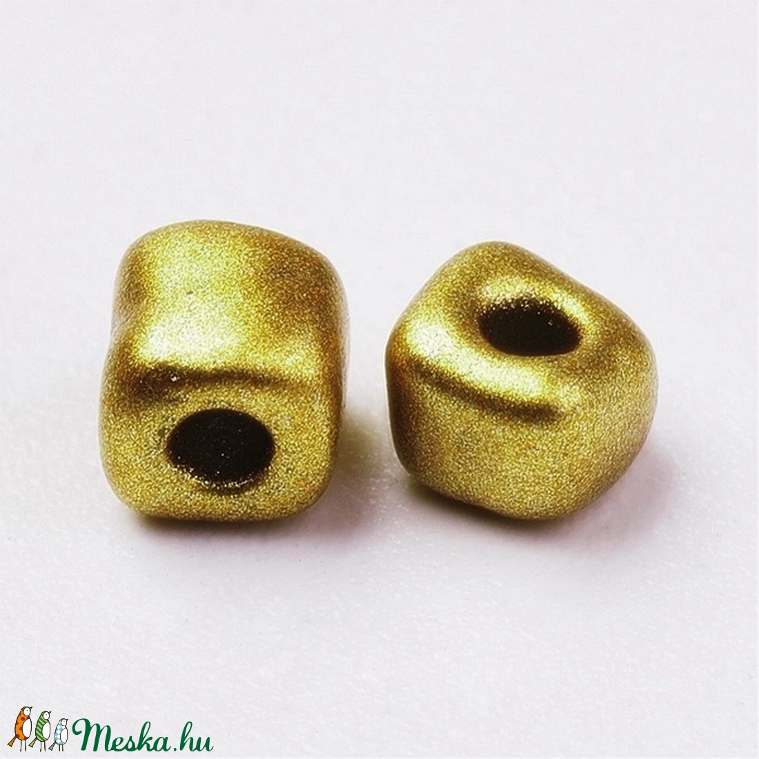 Szögletes gyöngy (37. minta/15 g) - metál arany - gyöngy, ékszerkellék - Meska.hu Szögletes gyöngy (37. minta/15 g) - metál arany - gyöngy, ékszerkellék - Meska.hu