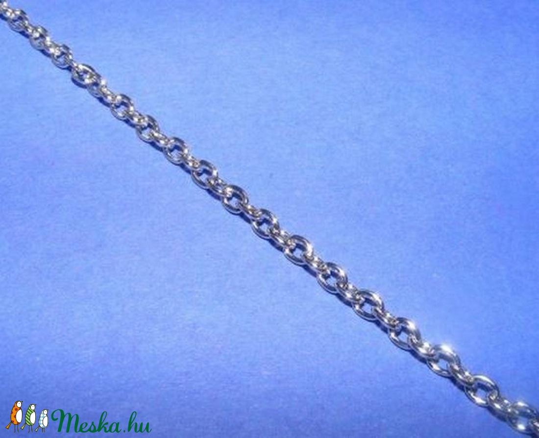 Nikkel színű lánc (4. minta/1 m) - 4x3x0,7 mm - gyöngy, ékszerkellék - Meska.hu Nikkel színű lánc (4. minta/1 m) - 4x3x0,7 mm - gyöngy, ékszerkellék - Meska.hu