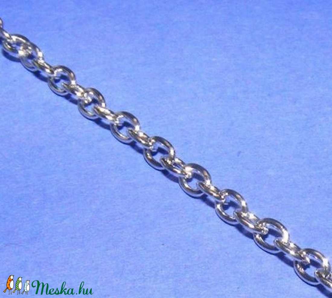 Nikkel színű lánc (4. minta/1 m) - 4x3x0,7 mm - gyöngy, ékszerkellék - Meska.hu Nikkel színű lánc (4. minta/1 m) - 4x3x0,7 mm - gyöngy, ékszerkellék - Meska.hu