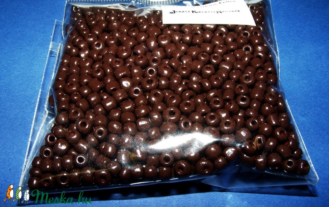 Kásagyöngy-27 (4 mm/100 g) - fényes sötétbarna - gyöngy, ékszerkellék - Meska.hu Kásagyöngy-27 (4 mm/100 g) - fényes sötétbarna - gyöngy, ékszerkellék - Meska.hu