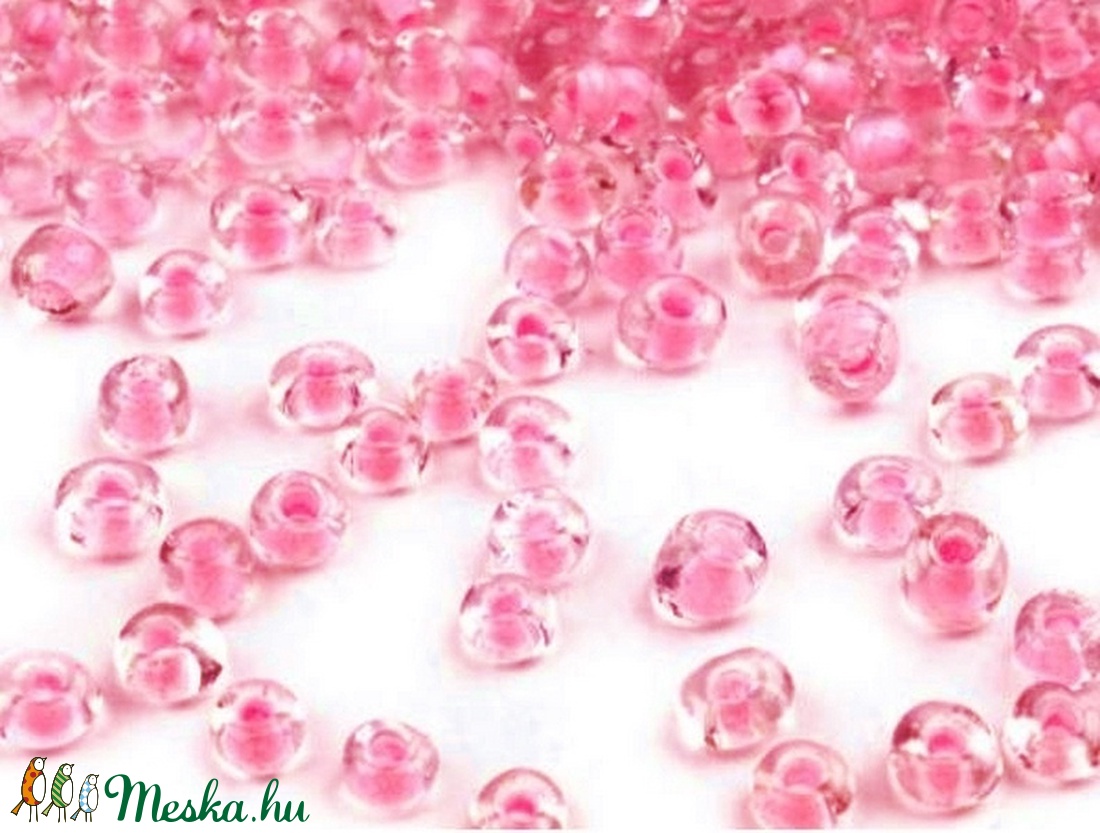 Kásagyöngy-65 (3 mm/100 g) - rágógumi rózsaszín/színtelen - gyöngy, ékszerkellék - Meska.hu Kásagyöngy-65 (3 mm/100 g) - rágógumi rózsaszín/színtelen - gyöngy, ékszerkellék - Meska.hu