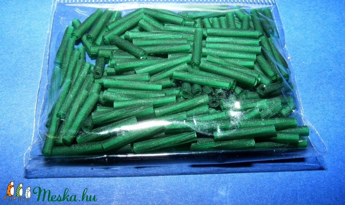 Japán szalmagyöngy-36 (2x12 mm/15 g) - matt fenyőzöld - gyöngy, ékszerkellék - Meska.hu Japán szalmagyöngy-36 (2x12 mm/15 g) - matt fenyőzöld - gyöngy, ékszerkellék - Meska.hu