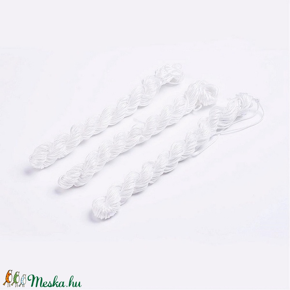 Színes zsinór - 2 mm (ZS23. minta/12 m) - fehér - gyöngy, ékszerkellék - Meska.hu Színes zsinór - 2 mm (ZS23. minta/12 m) - fehér - gyöngy, ékszerkellék - Meska.hu