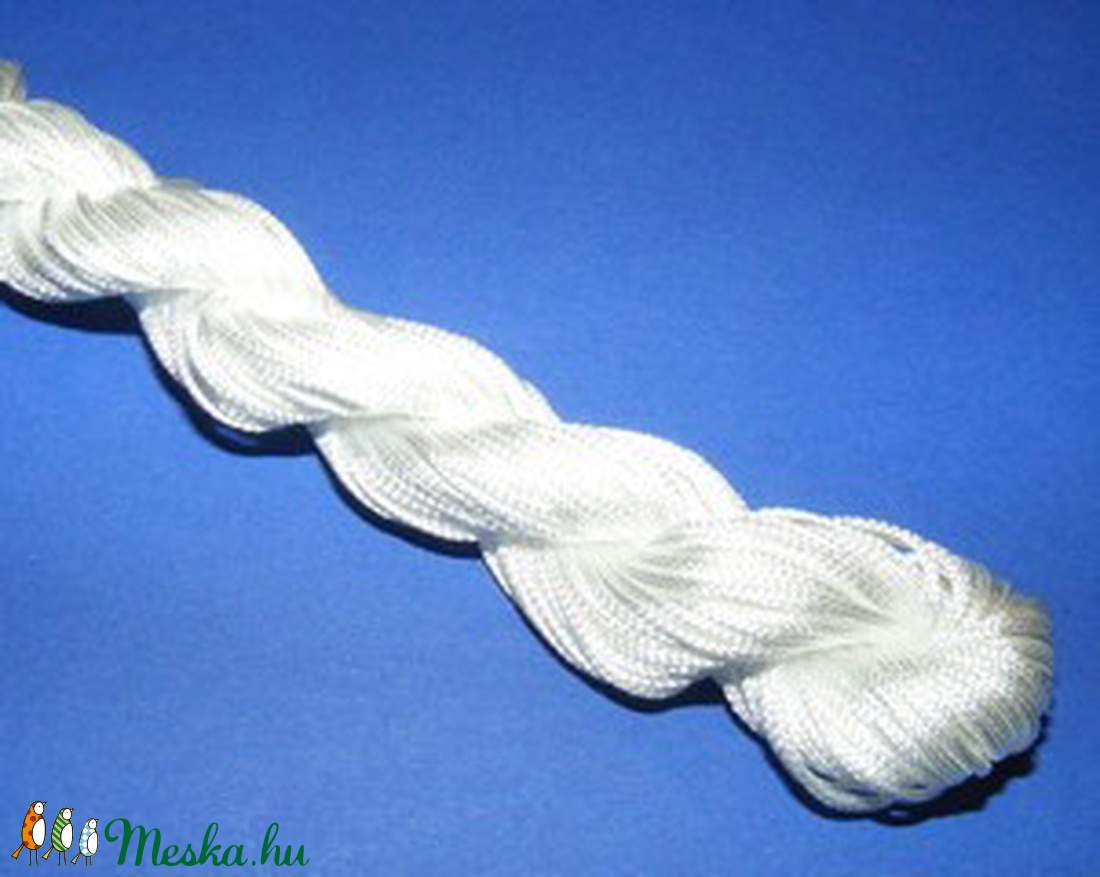 Színes zsinór - 2 mm (ZS23. minta/12 m) - fehér - gyöngy, ékszerkellék - Meska.hu Színes zsinór - 2 mm (ZS23. minta/12 m) - fehér - gyöngy, ékszerkellék - Meska.hu