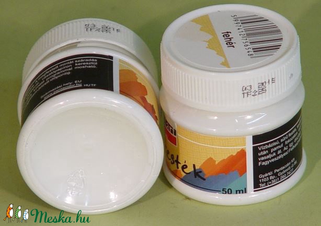 Textilfesték (50 ml) - fehér - festék - textilfesték - Meska.hu Textilfesték (50 ml) - fehér - festék - textilfesték - Meska.hu
