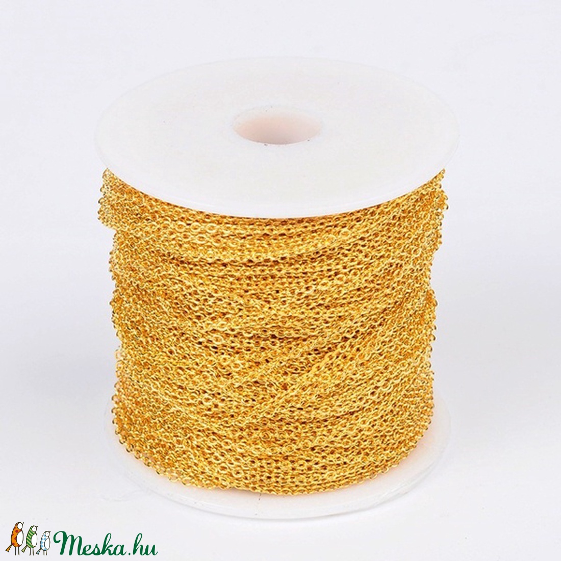 Arany színű lánc (43. minta - színtartó/1 m) - 2x1,5x0,5 mm - gyöngy, ékszerkellék - Meska.hu Arany színű lánc (43. minta - színtartó/1 m) - 2x1,5x0,5 mm - gyöngy, ékszerkellék - Meska.hu