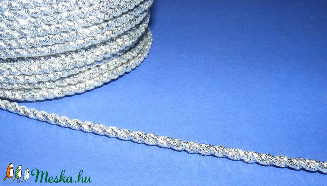 Sodrott zsinór - 3 mm (ZS104/1 m) - ezüst - gyöngy, ékszerkellék - Meska.hu Sodrott zsinór - 3 mm (ZS104/1 m) - ezüst - gyöngy, ékszerkellék - Meska.hu