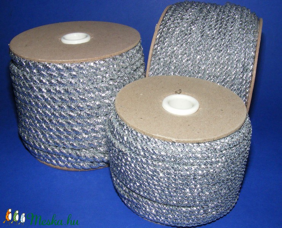 Sodrott zsinór - 3 mm (ZS104/1 m) - ezüst - gyöngy, ékszerkellék - Meska.hu Sodrott zsinór - 3 mm (ZS104/1 m) - ezüst - gyöngy, ékszerkellék - Meska.hu