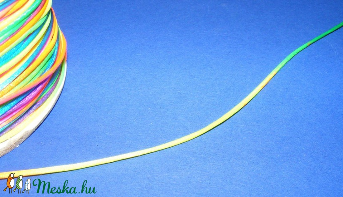 Szatén zsinór - 1 mm (ZS150. minta/1 m) - szivárvány - gyöngy, ékszerkellék - Meska.hu Szatén zsinór - 1 mm (ZS150. minta/1 m) - szivárvány - gyöngy, ékszerkellék - Meska.hu