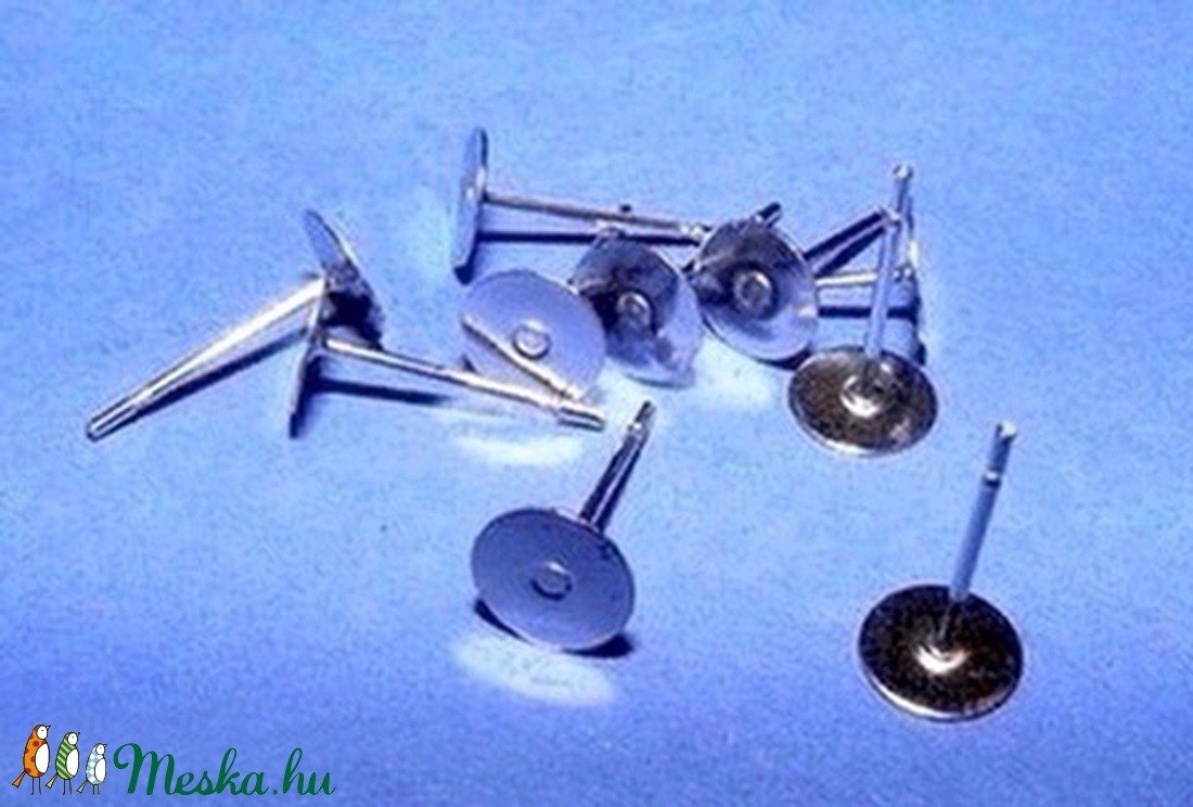 Nemesacél stiftes fülbevaló alap (STAS-21 minta/10 db) - 8x12 mm - gyöngy, ékszerkellék - Meska.hu Nemesacél stiftes fülbevaló alap (STAS-21 minta/10 db) - 8x12 mm - gyöngy, ékszerkellék - Meska.hu