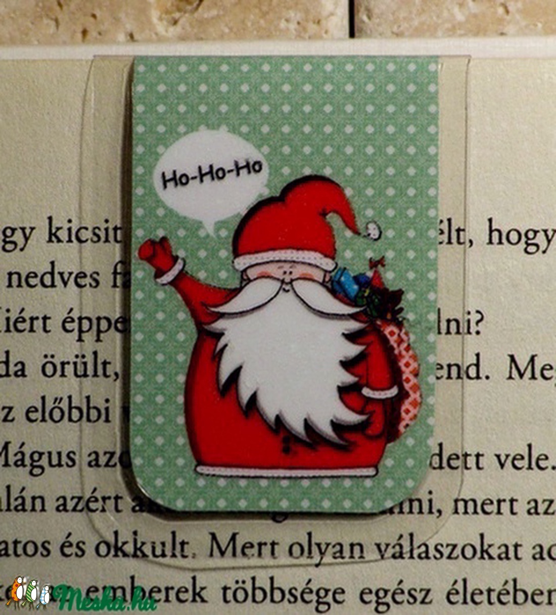 MIKULÁS- Ünnepi mini MÁGNESES könyvjelző 1db -  - Meska.hu