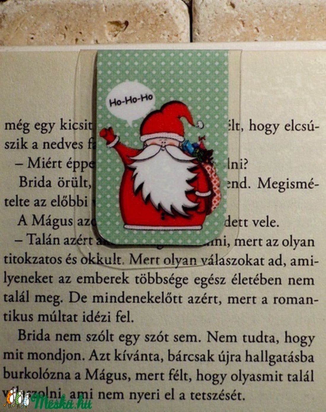 MIKULÁS- Ünnepi mini MÁGNESES könyvjelző 1db -  - Meska.hu