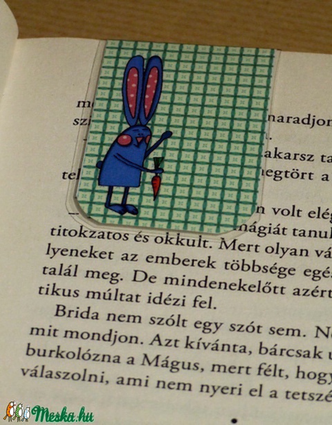 KÉK Nyuszi mini MÁGNESES könyvjelző 1db -  - Meska.hu