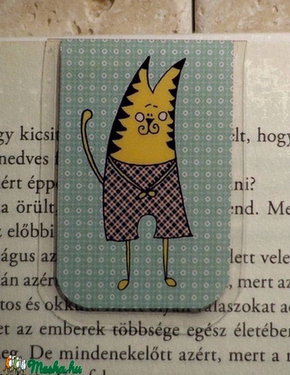 Cicafiú-mini MÁGNESES könyvjelző 1 db -  - Meska.hu