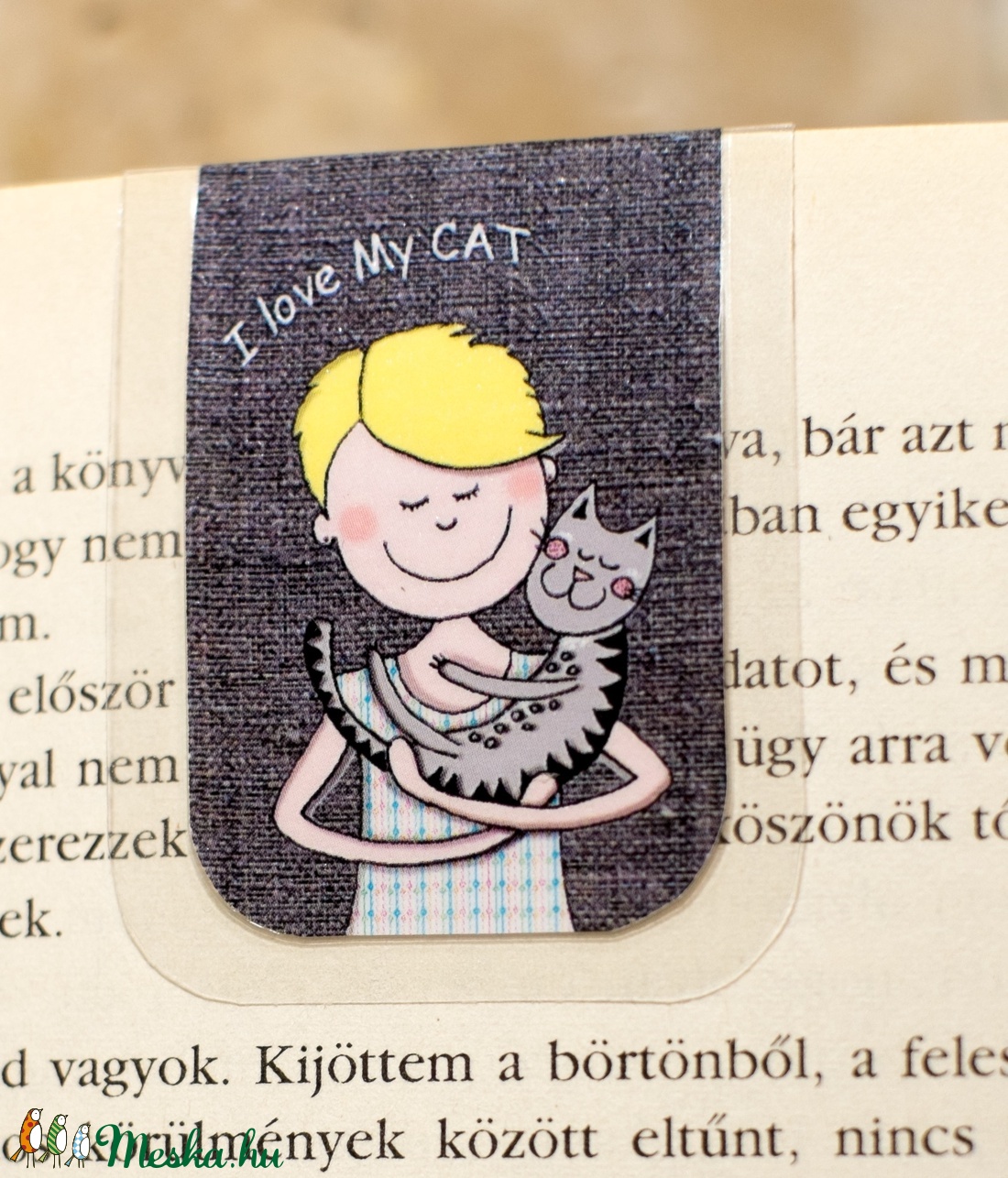 I love MY CAT -mini MÁGNESES könyvjelző 1 db -  - Meska.hu