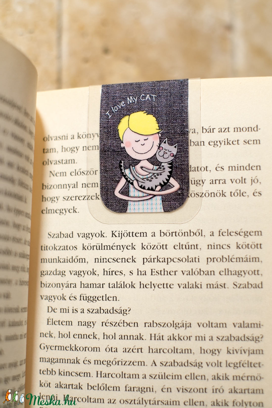 I love MY CAT -mini MÁGNESES könyvjelző 1 db -  - Meska.hu