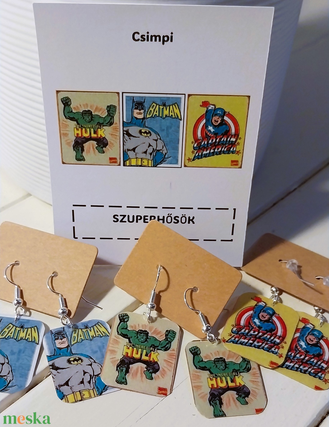LAMIFÜLI - Szuperhősök/ 3 pár - ékszer - fülbevaló - lógó fülbevaló - Meska.hu LAMIFÜLI - Szuperhősök/ 3 pár - ékszer - fülbevaló - lógó fülbevaló - Meska.hu