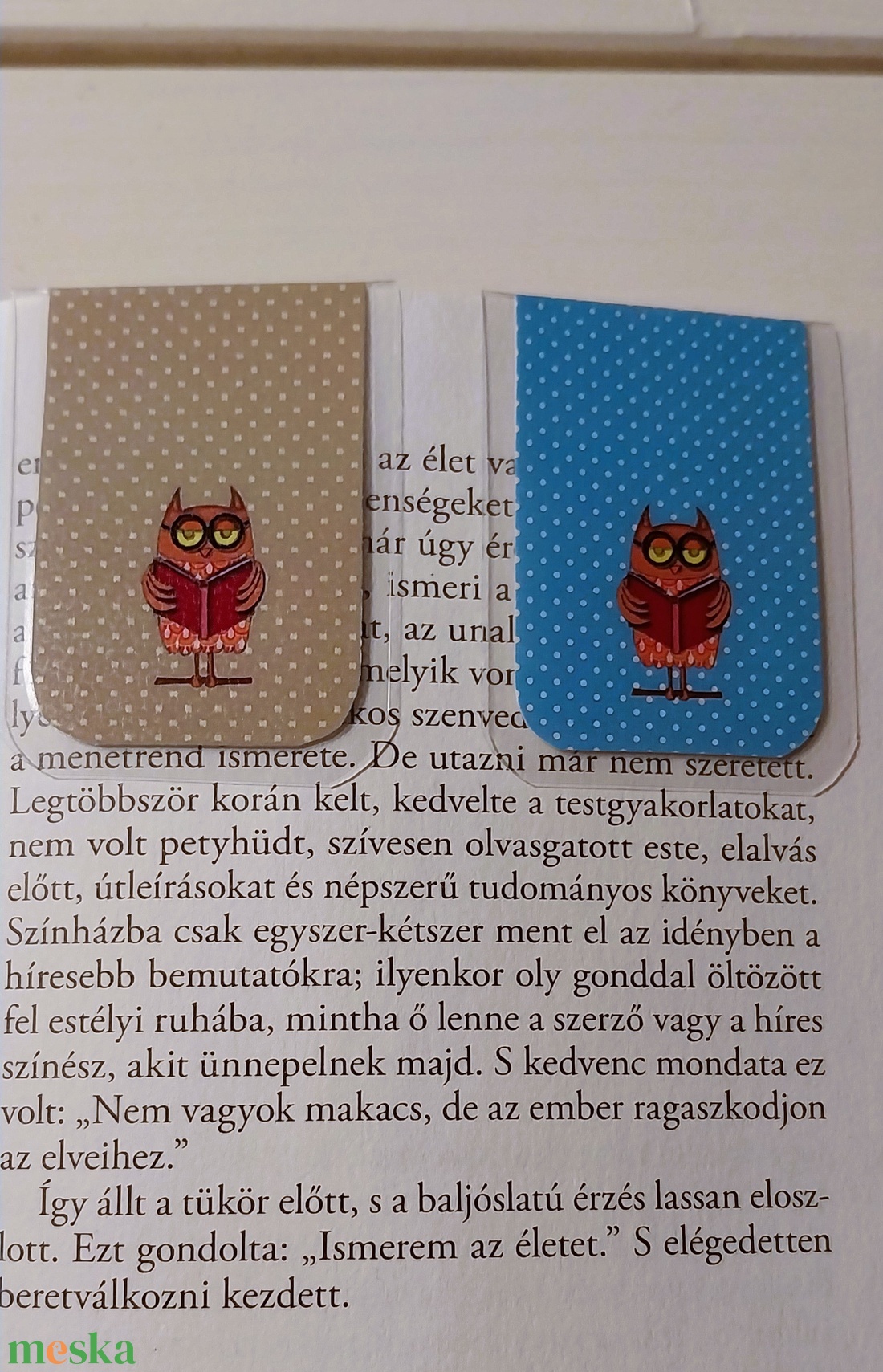 Bagolymánia- MÁGNESES könyvjelző /2 db - könyv & zene - könyvjelző - Meska.hu