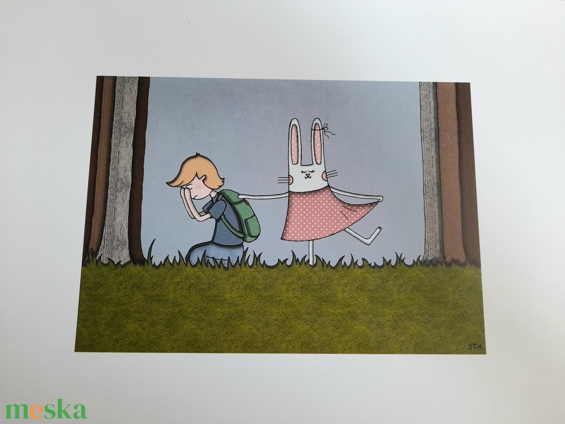 Nyuszi vigasztal - művészet - grafika & illusztráció - digitális - Meska.hu