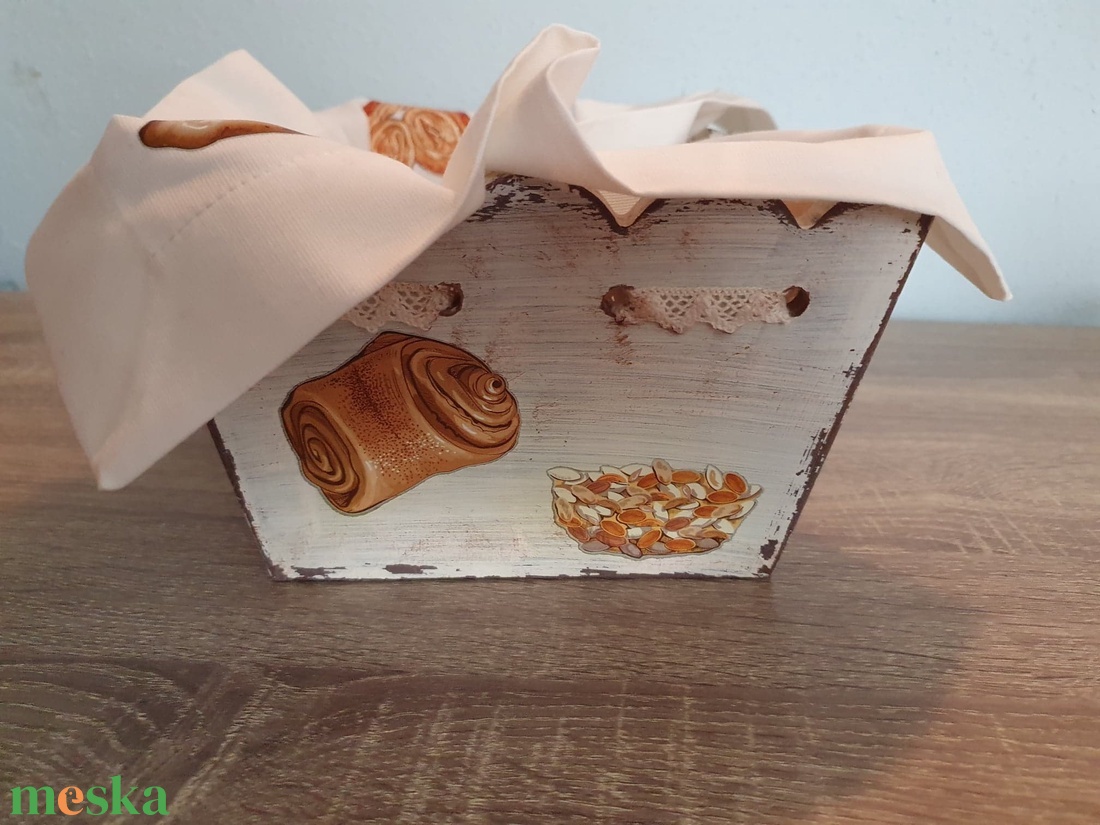 Kenyértartó kosár - otthon & életmód - konyhafelszerelés, tálalás - konyhai tárolás - kenyértartó - Meska.hu