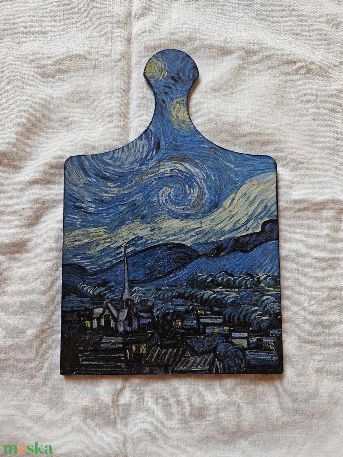 Vágódeszka Van Gogh képpel - otthon & életmód - konyhafelszerelés, tálalás - sütés, főzés - vágódeszka - Meska.hu