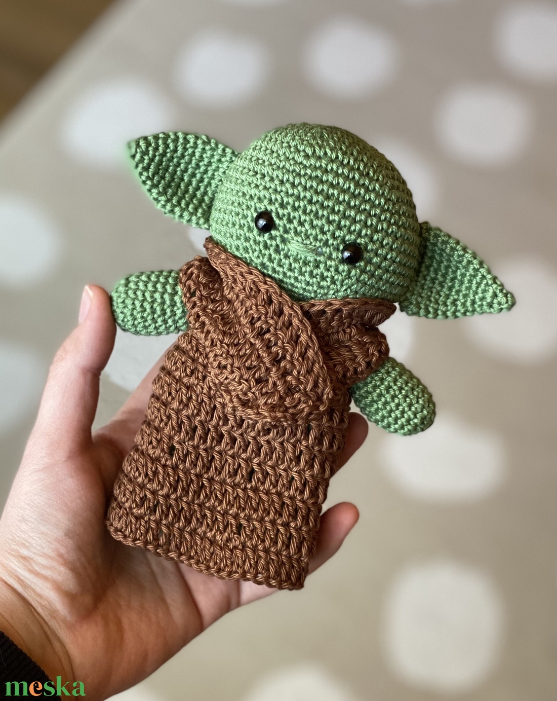 Horgolt figura yoda - játék & sport - plüssállat & játékfigura - manó - Meska.hu