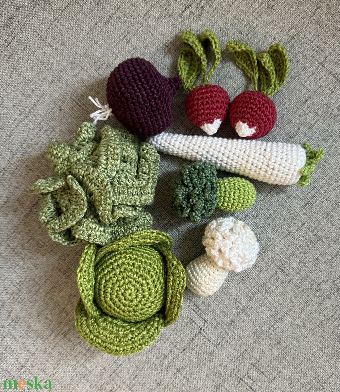 Horgolt babakonyha kiegészítők - játék & sport - plüssállat & játékfigura - plüss zöldség, gyümölcs - Meska.hu