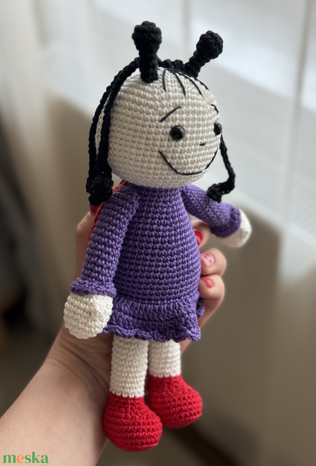 Horgolt Babóca a katicalány - játék & sport - plüssállat & játékfigura - csiga - Meska.hu