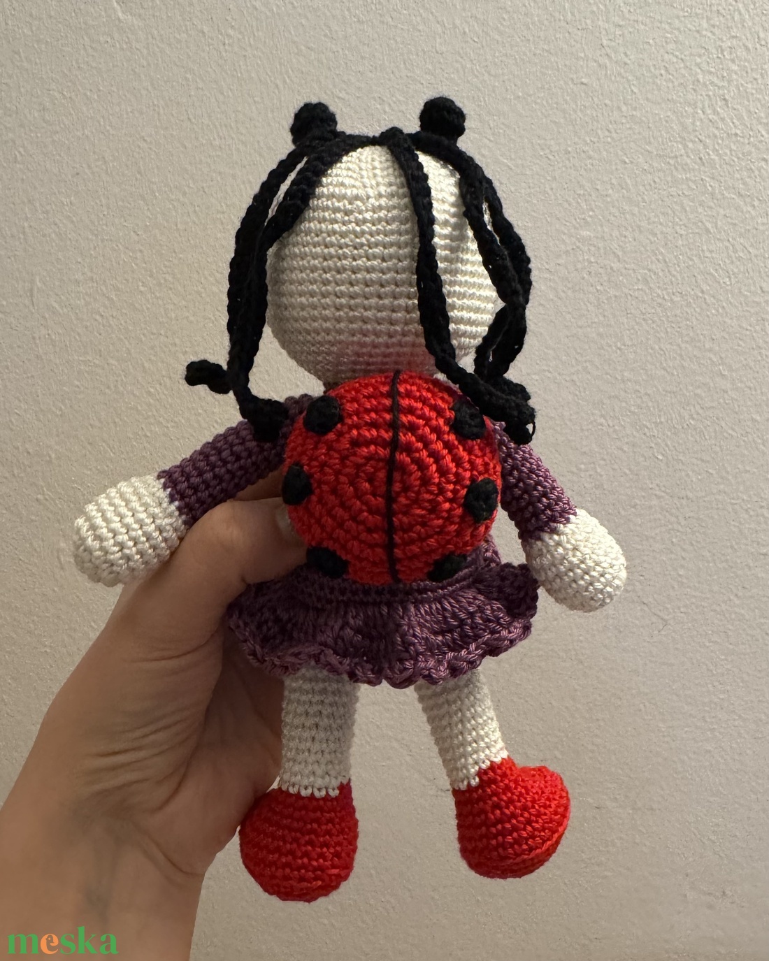 Horgolt Babóca a katicalány  - játék & sport - plüssállat & játékfigura - csiga - Meska.hu