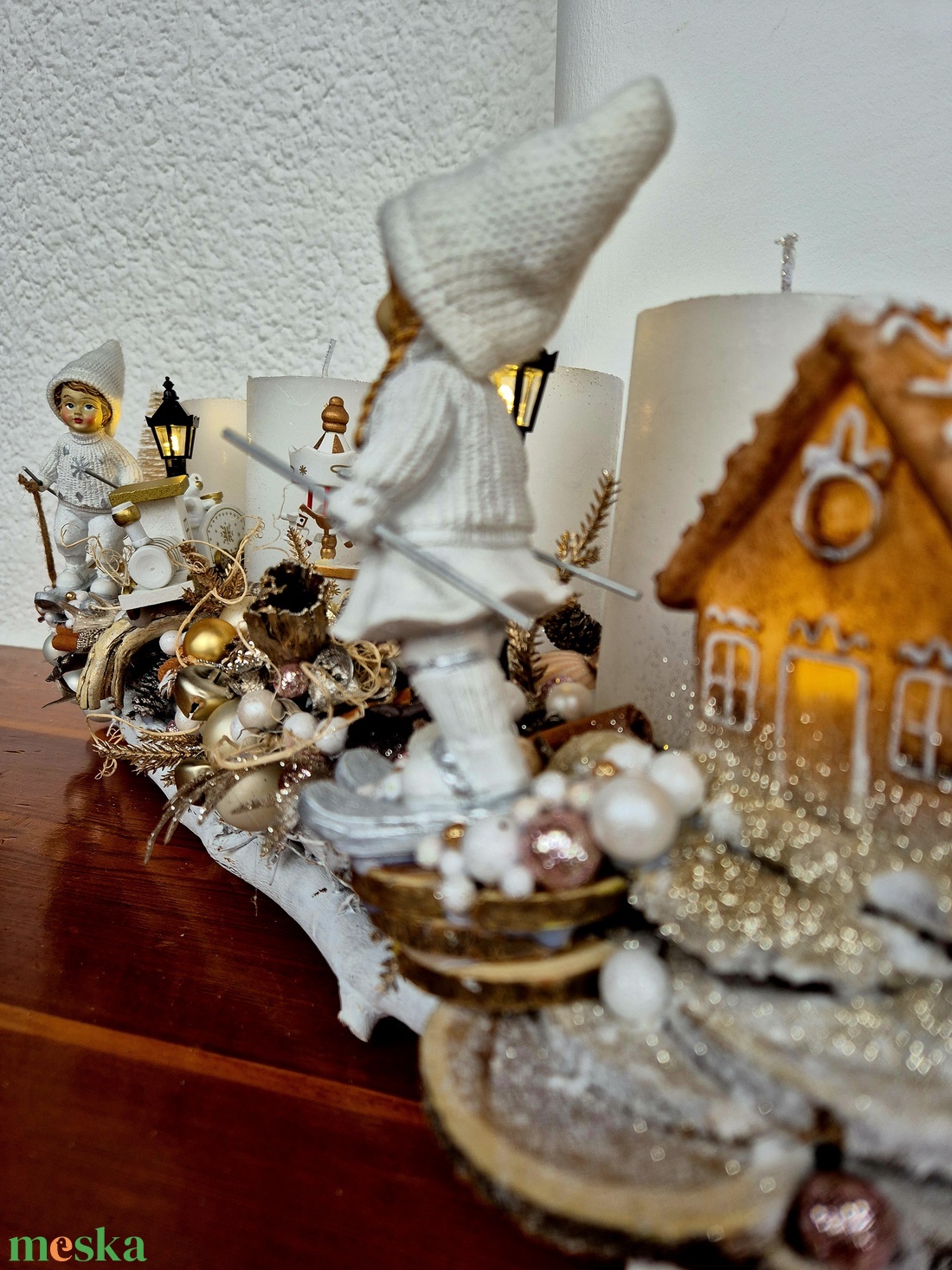 Téli emlék - karácsony - adventi díszek - adventi gyertyadíszek és koszorúdíszek - Meska.hu