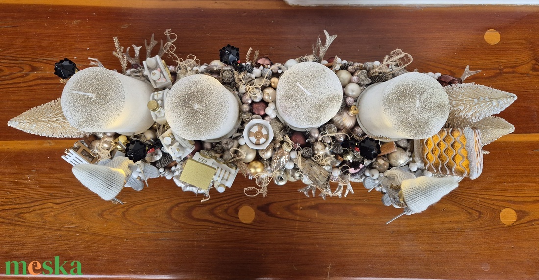 Téli emlék - karácsony - adventi díszek - adventi gyertyadíszek és koszorúdíszek - Meska.hu