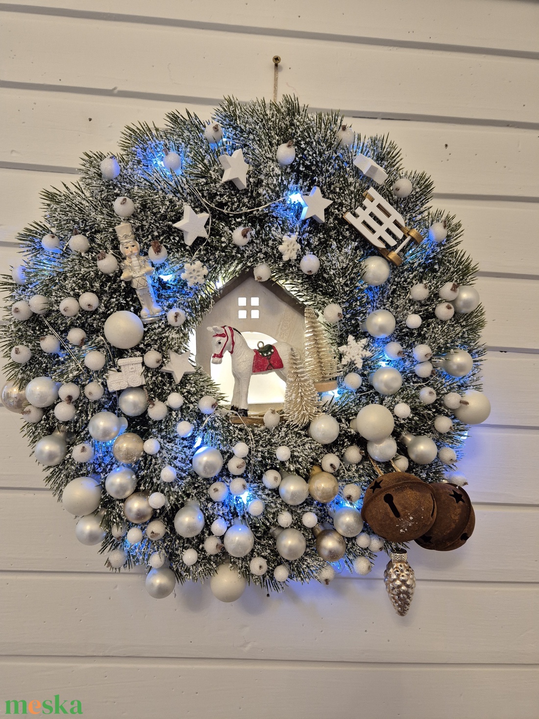 Karácsonyi/téli kopogtató - otthon & életmód - dekoráció - ajtó- és ablak dekoráció - ajtódísz & kopogtató - Meska.hu