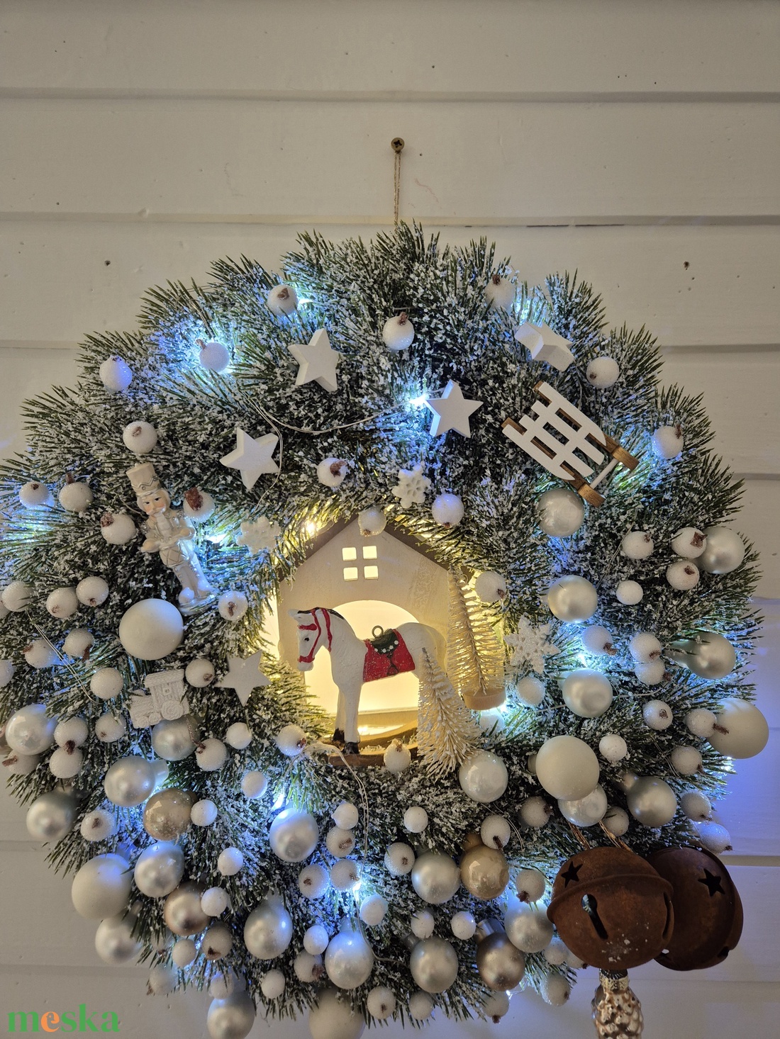 Karácsonyi/téli kopogtató - otthon & életmód - dekoráció - ajtó- és ablak dekoráció - ajtódísz & kopogtató - Meska.hu