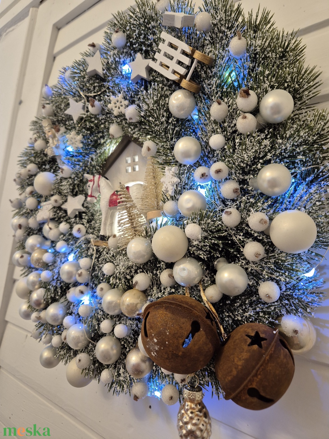 Karácsonyi/téli kopogtató - otthon & életmód - dekoráció - ajtó- és ablak dekoráció - ajtódísz & kopogtató - Meska.hu