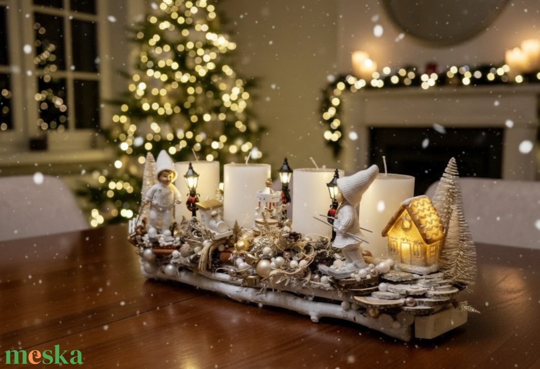 Téli emlék - karácsony - adventi díszek - adventi gyertyadíszek és koszorúdíszek - Meska.hu