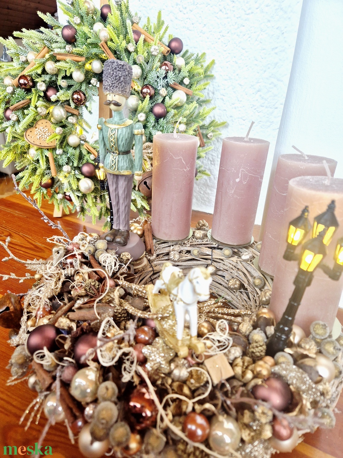 Adventi szett - otthon & életmód - dekoráció - asztal és polc dekoráció - horgolt & csipketerítő - Meska.hu