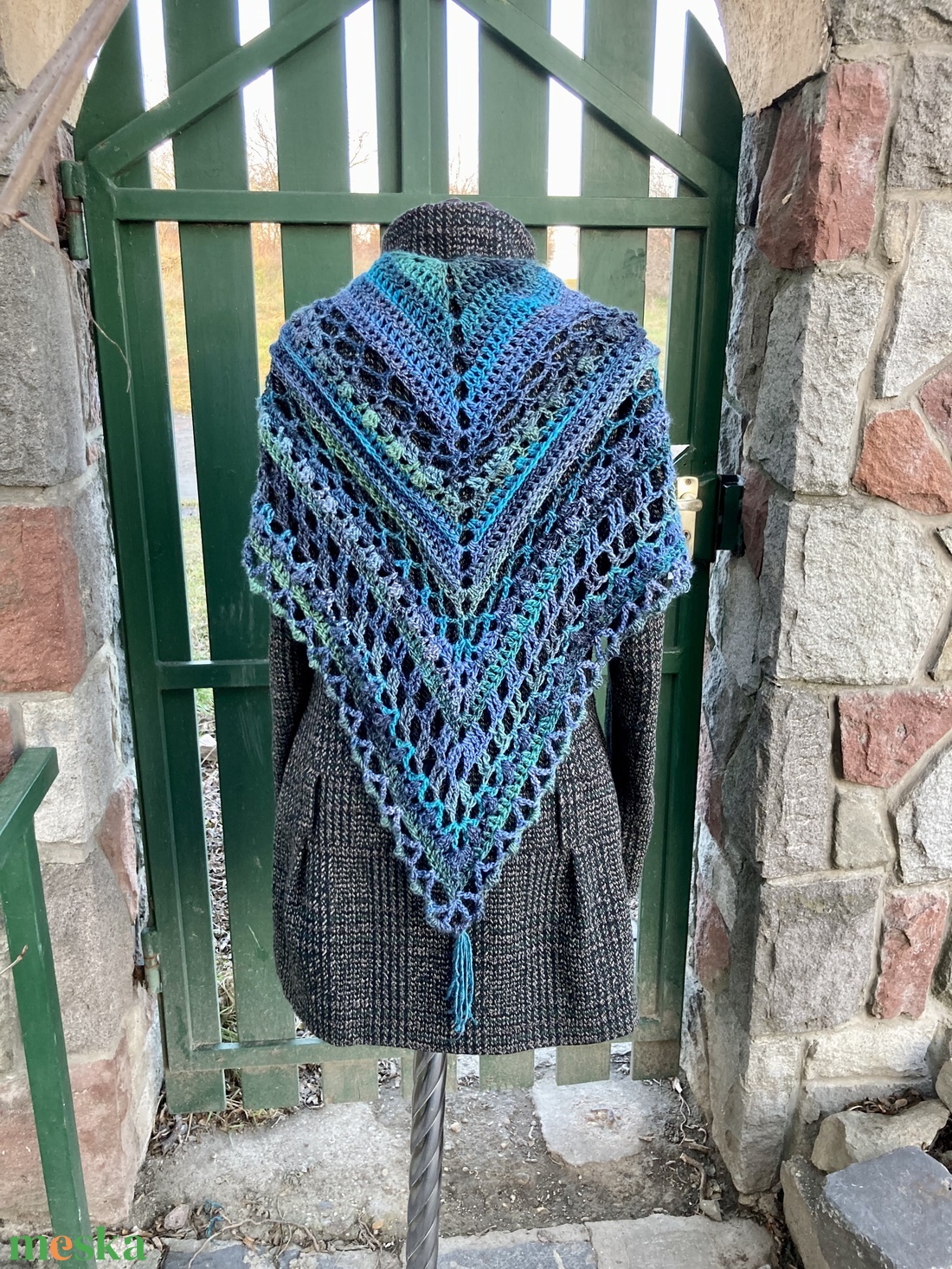 Palackposta horgolt kendő/sálkendő - ruha & divat - sál, sapka, kendő - kendő - Meska.hu