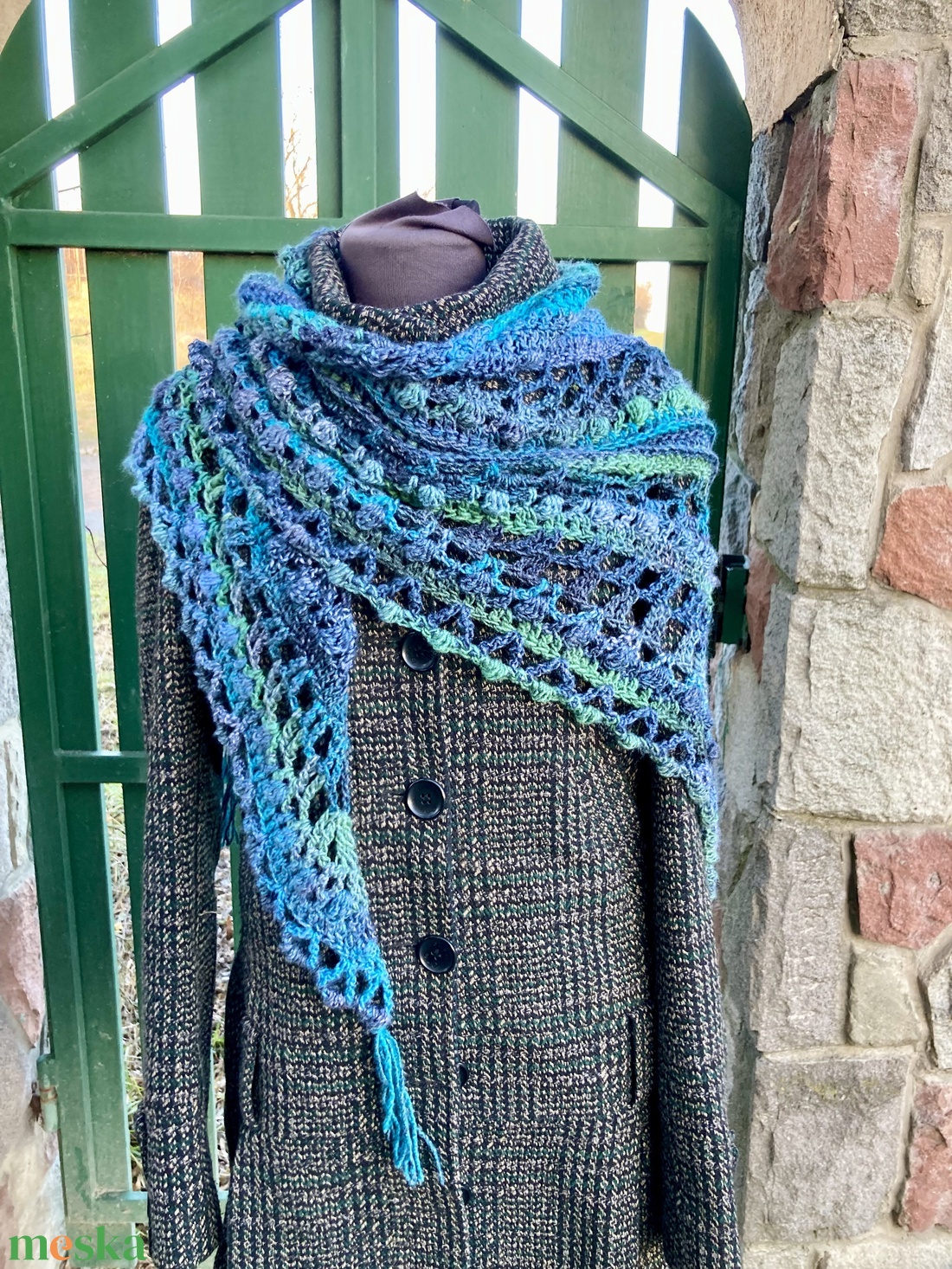 Palackposta horgolt kendő/sálkendő - ruha & divat - sál, sapka, kendő - kendő - Meska.hu