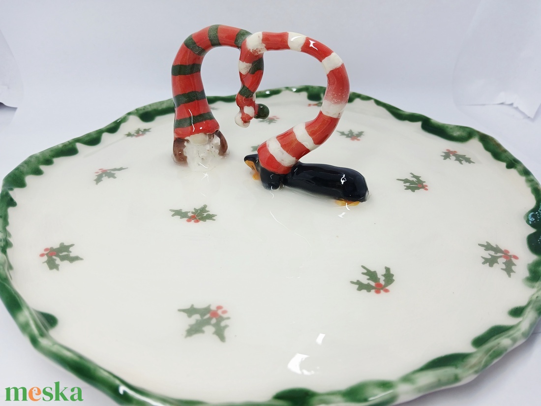 Tacsis mázas kerámia tányér - művészet - szobor - kerámia - Meska.hu