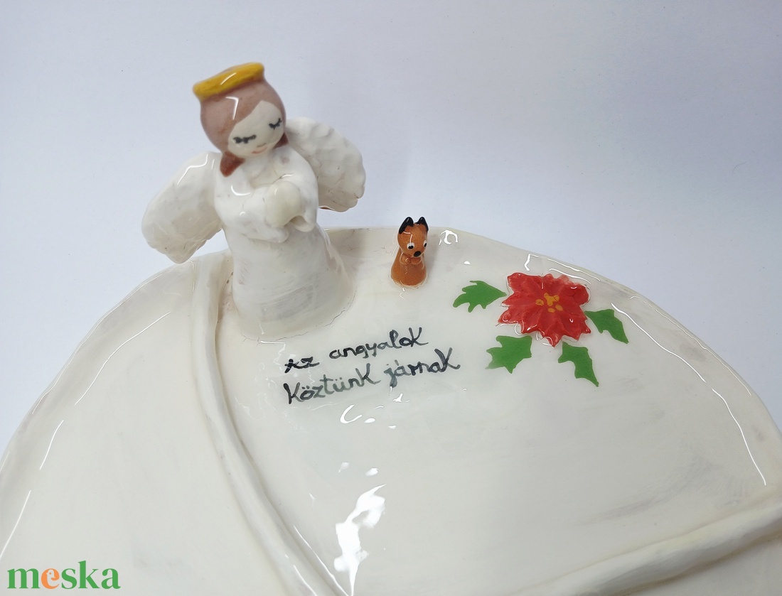 Mázas kerámia tányér - művészet - szobor - kerámia - Meska.hu