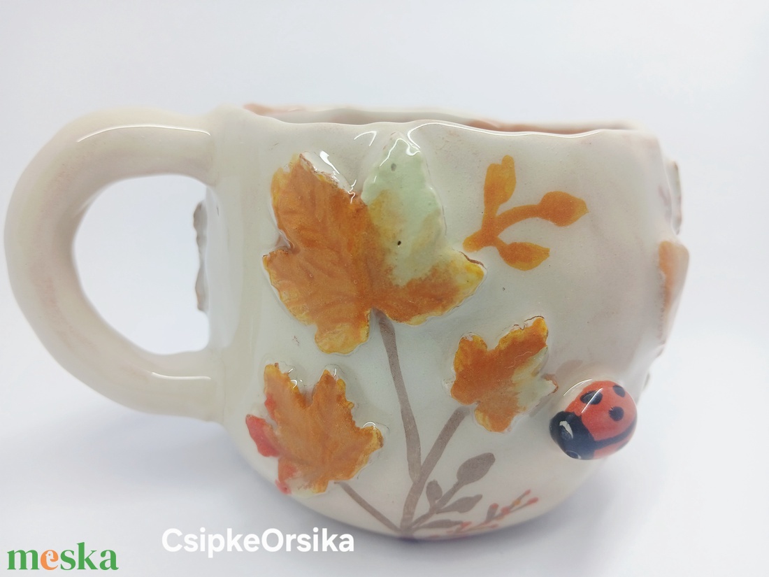 Mázas kerámia  bögre - művészet - szobor - kerámia - Meska.hu