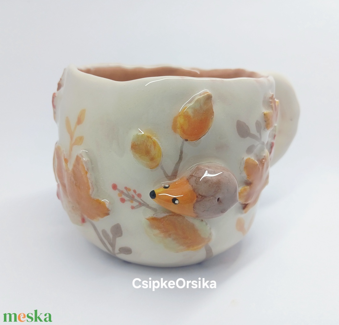 Mázas kerámia  bögre - művészet - szobor - kerámia - Meska.hu