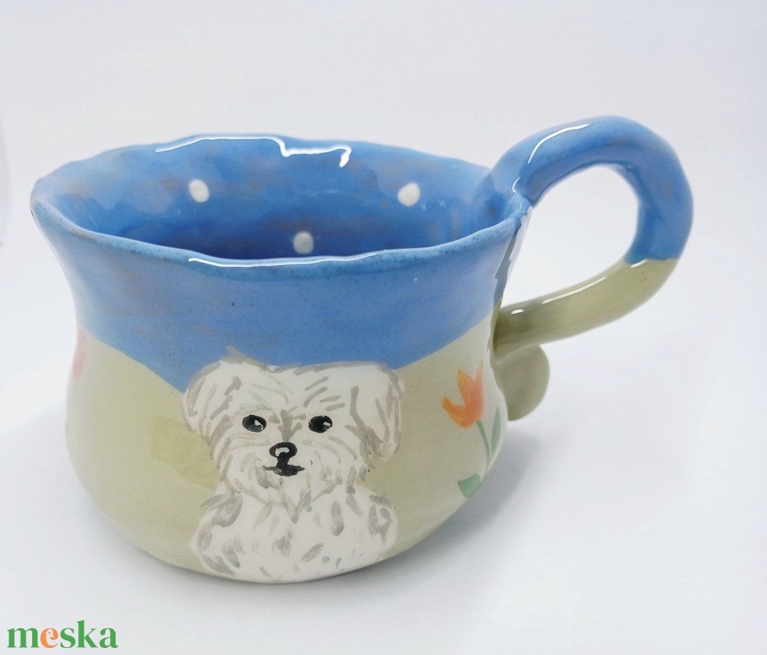 Mázas kerámia  bögre - művészet - szobor - kerámia - Meska.hu