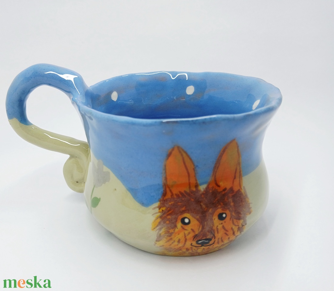 Mázas kerámia  bögre - művészet - szobor - kerámia - Meska.hu