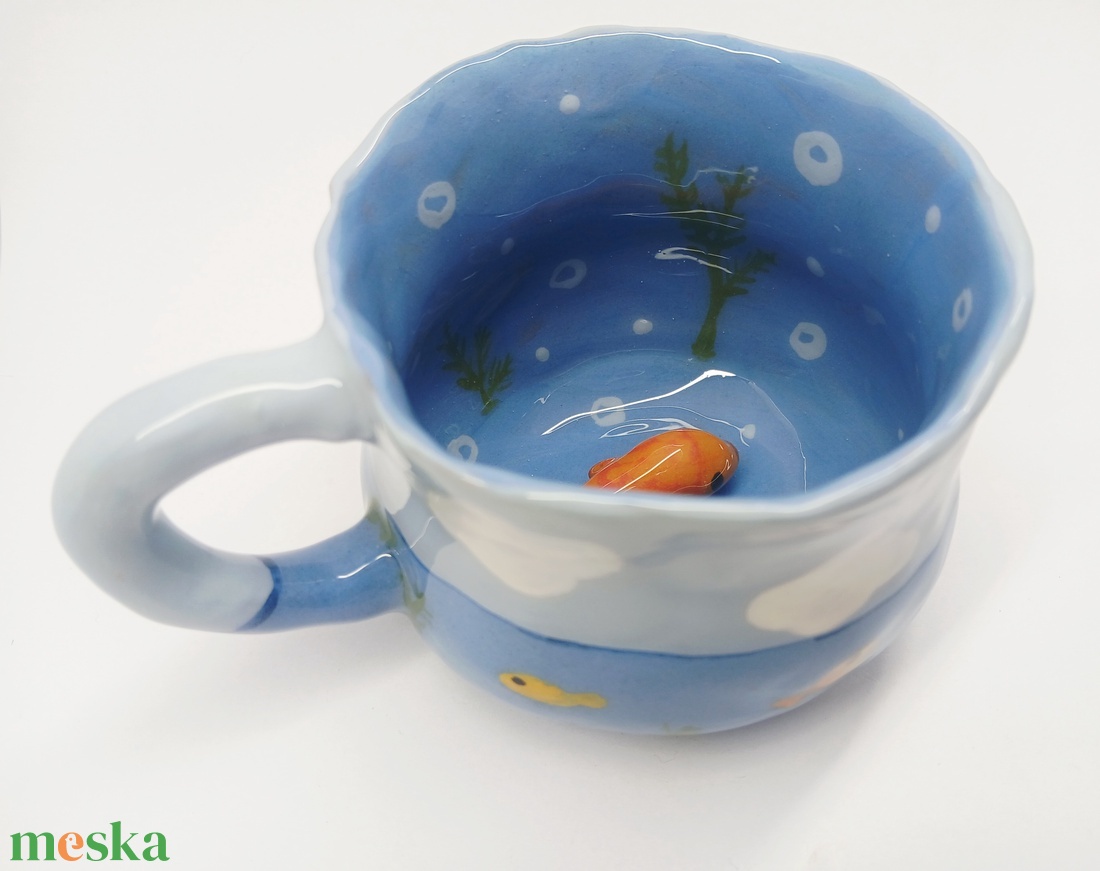 Mázas kerámia  bögre - művészet - szobor - kerámia - Meska.hu