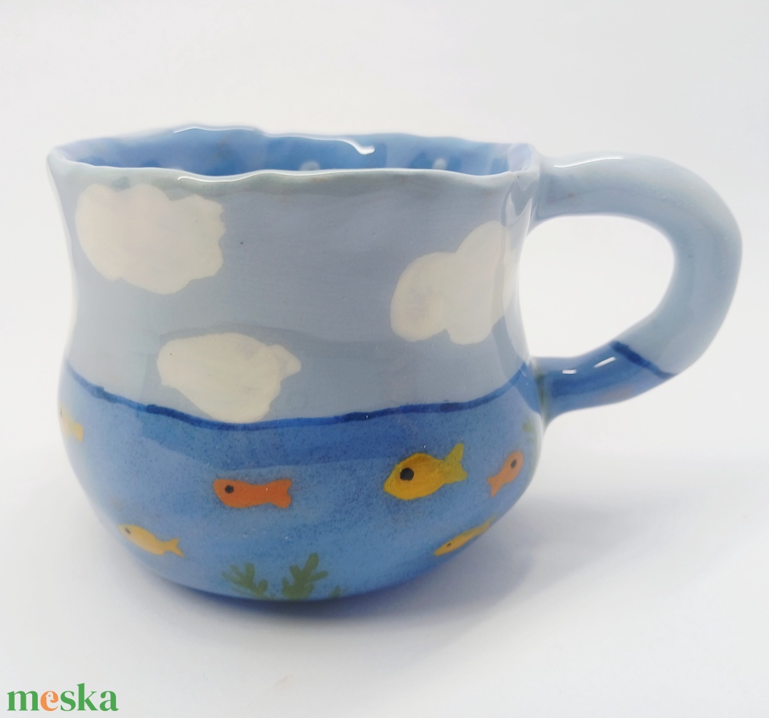 Mázas kerámia  bögre - művészet - szobor - kerámia - Meska.hu